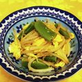 龍青空ママ's cooksnap of when they made もやし、スナップエンドウ、卵のサッと炒め.