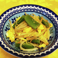龍青空ママ's cooksnap of when they made もやし、スナップエンドウ、卵のサッと炒め.