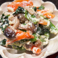 TeaChan214's cooksnap of when they made 【農家のレシピ】野菜とキノコの白和え.