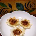 鱸の缶詰's cooksnap of when they made 餃子の皮で♡薔薇のアップルパイ.