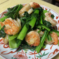 chikarin♡'s cooksnap of when they made 簡単☆エビとほうれん草の青菜炒め風.