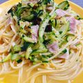マリモ555's cooksnap of when they made シンプルでも奥が深いズッキーニスパゲティ.