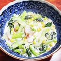 milestone★'s cooksnap of when they made ◆小松菜とウインナーのクリーム煮◆.