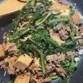 シュンママ1225's cooksnap of when they made 春菊とひき肉と厚揚げのオイスター炒め.