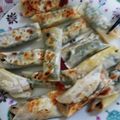 ひろ☆はる❇︎ママ's cooksnap of when they made 鶏むね紫蘇チーズの餃子の皮巻き.