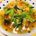 バナナ22's cooksnap of when they made 小松菜とカニカマの卵とじ餡かけ.