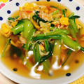 バナナ22's cooksnap of when they made 小松菜とカニカマの卵とじ餡かけ.