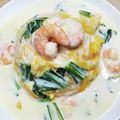 ままひまお's cooksnap of when they made ホウレン草のクリームソースオムライス.