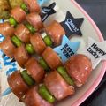 love385's cooksnap of when they made お弁当・ウインナー&枝豆串♪.