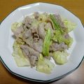 55才のおじさん's cooksnap of when they made 豚小間とキャベツの塩麹炒め♫.