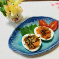 Laufen's cooksnap of when they made 簡単おつまみ♡ゆでたま×マヨキムチ♪.