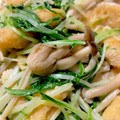 s06007's cooksnap of when they made 油揚げ・きのこ・水菜の麺つゆ炒め.