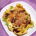 めぐ＊ぴぃ's cooksnap of when they made 小松菜たっぷりお好み焼き.