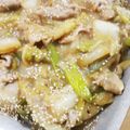 ちーゆづアーちゃん☆'s cooksnap of when they made 豚こま☆簡単メイン 白菜とネギの味噌炒め.