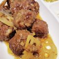 ちょちょこ✫'s cooksnap of when they made ふんわり肉団子とれんこんの照り焼き.