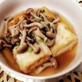 ネコうさぎ。's cooksnap of when they made 米粉でサクとろ♪あんかけ揚げ出し豆腐.