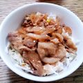 ポニーリボン's cooksnap of when they made 味噌風味豚生姜焼き丼丼.