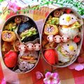 Naomile☆'s cooksnap of when they made おにぎりバーガーマン弁当(^-^).