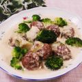 クックHG9V8Y☆'s cooksnap of when they made 白菜と肉団子の牛乳味噌ごまスープ.