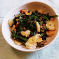 ﾁｲﾁｬﾝﾏﾏ's cooksnap of when they made 母の味(*^^*)春菊のごま和え.
