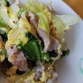 往きつ戻りつ's cooksnap of when they made 給食☆豚肉と小松菜の卵丼.