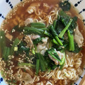 あずはるさん's cooksnap of when they made 豚とほうれん草炒めラーメン.