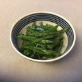 クックOORN8P☆'s cooksnap of when they made 絹さやの胡麻和え　~ひと手間かけました~.