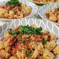 ｸﾏﾘｴ's cooksnap of when they made タコのミンチパスタ✳コンキリエで✳.