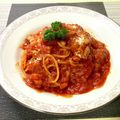 FGO☆'s cooksnap of when they made 休日パスタ♪子供が大好きアマトリチャーナ.