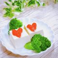 Satoco❋'s cooksnap of when they made ハートが可愛い～紅生姜の豆腐♡.