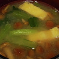 ヨシヨッシー's cooksnap of when they made なめこ 小松菜 油揚げの味噌汁^^.
