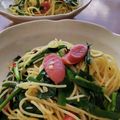 白猫のしろたん's cooksnap of when they made にらとウインナーのスタミナパスタ＊.