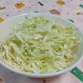 赤い電話's cooksnap of when they made 焼肉屋さんのサラダ ～キャベツの千切り～.