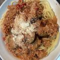 ydk1103's cooksnap of when they made 大人気☆きのことなすのミートソース.