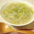 くっくのん's cooksnap of when they made 簡単！レタスともやしのシャキシャキスープ.