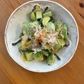 hadukisann's cooksnap of when they made アボカドときゅうりのわさび醤油マヨ和え.