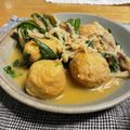ひろと＾＿＾ママ's cooksnap of when they made 肉団子と春菊、えのきのピリ辛味噌煮.