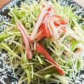 しましまもっぷ's cooksnap of when they made 5分で【水菜とカニカマのサラダ】.