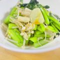 ポポルポ's cooksnap of when they made 小松菜とエノキのシャッキリにんにく塩炒め.