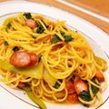 chiibo49's cooksnap of when they made チンゲン菜とベーコンの★和風パスタ★.