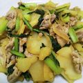 ショコLove☆'s cooksnap of when they made 豚こまとじゃがいものピリ辛スタミナ炒め.