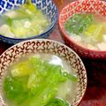 ルぴあ's cooksnap of when they made レタスと豆腐のスープ.