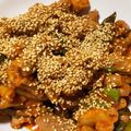 やまとにゃんこ's cooksnap of when they made 簡単おつまみに★豚もつのコチュジャン炒め.