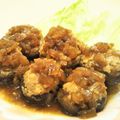 イエローバード's cooksnap of when they made 椎茸の肉詰め照り焼き玉ねぎソース添え.