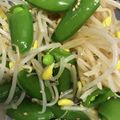 YutchanMom's cooksnap of when they made スナップエンドウと豆もやしのナムル.