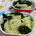 赤い電話's cooksnap of when they made わかめとキャベツのナムル風サラダ.