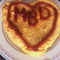 クックX9QRAV☆'s cooksnap of when they made 話題入り★誕生日おかず♡オムライスケーキ.