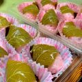 ルーくんトキちゃん's cooksnap of when they made 炊飯器で簡単★もち米の桜餅♪.