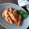 ののか1002's cooksnap of when they made 米粉で♡鶏のササミスティックフライ.
