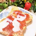 ゆるмαмα's cooksnap of when they made 激甘！練乳いちごジャムトースト.